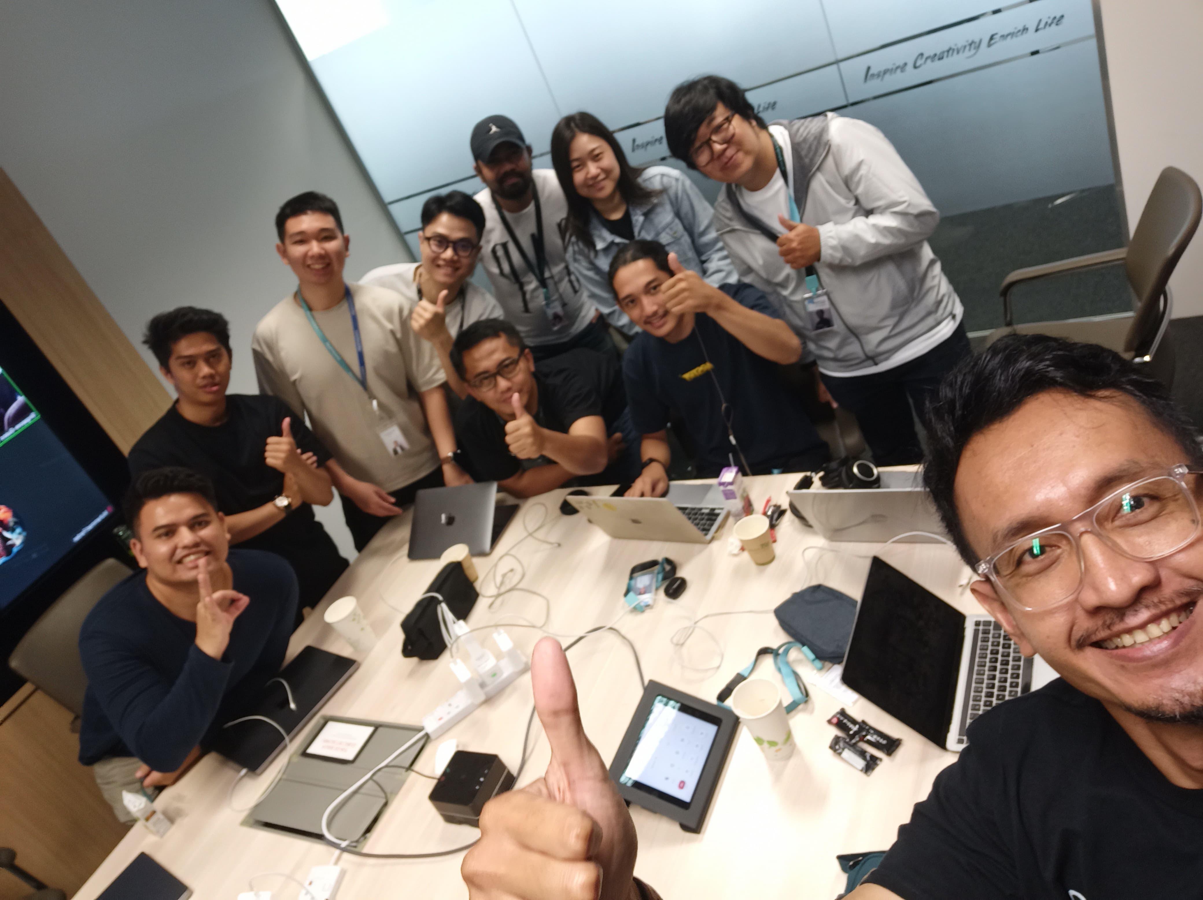 Posing with Bytedance Team after meeting